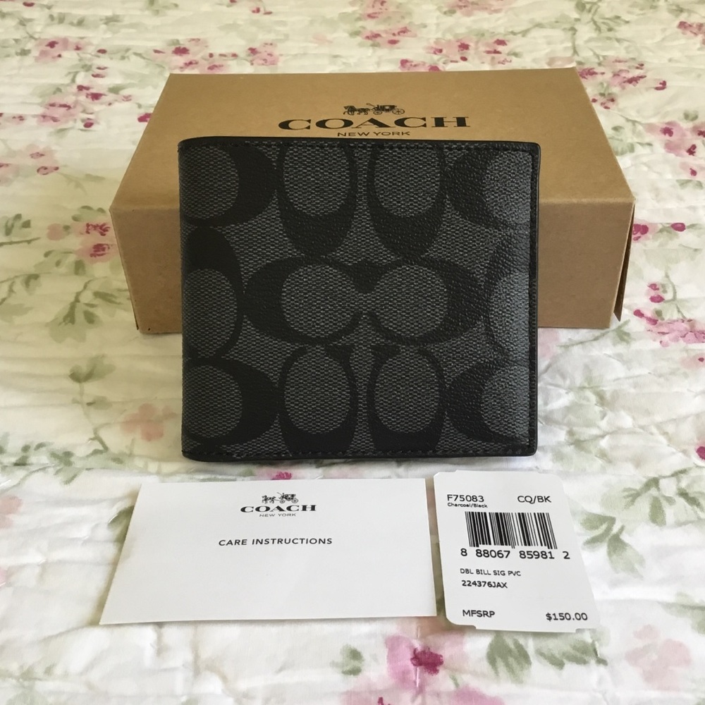 🌻Coach Men’s Wallet Double Billfold NWT. - Picture 5 of 6